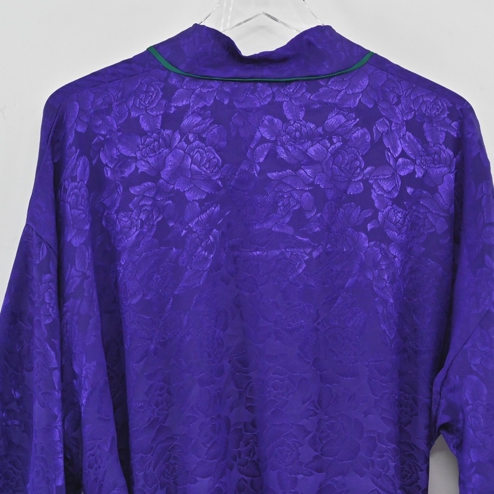 Victorias Secret Gold Label Floral Robe Womens Size OS Purple Vintage Y2K Kimono - Picture 12 of 15